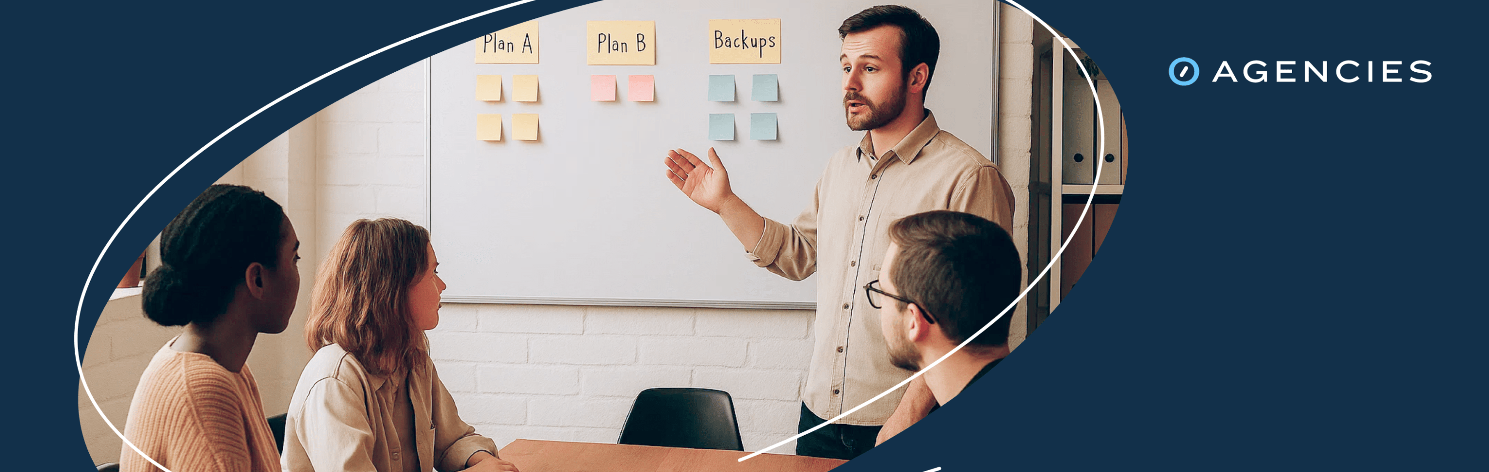 team working around a whiteboard