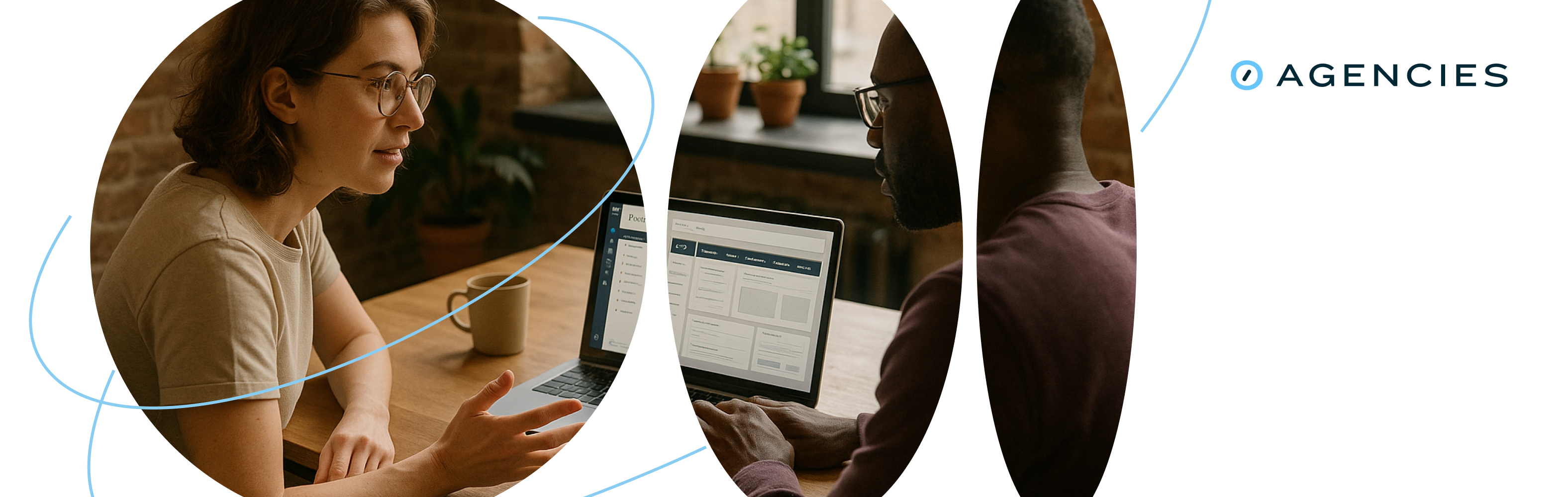 grid of people working on computers